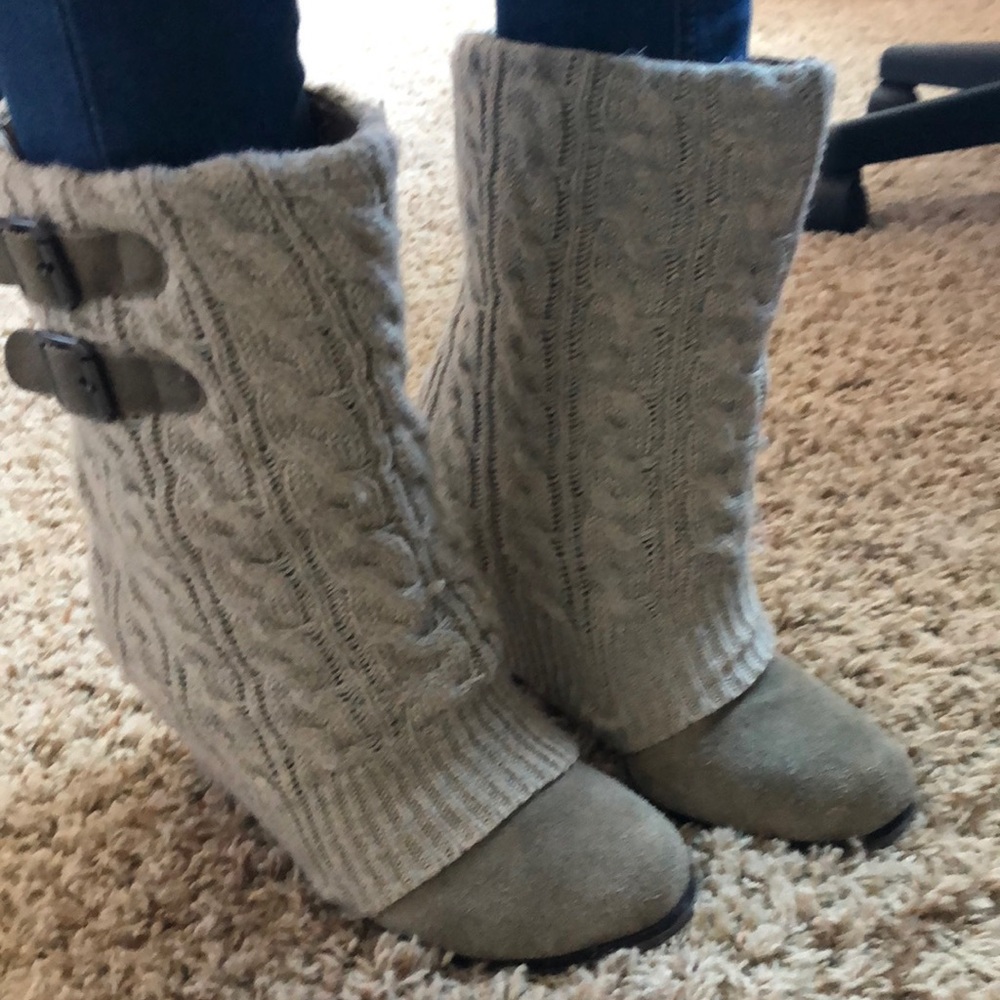 Steven madden cream boots!